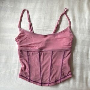 Pink Strappy Tank Top